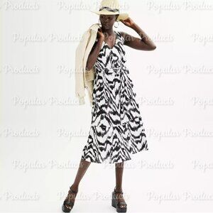 Nine West | Belted Sleeveless Midi Dress, Abstract Print